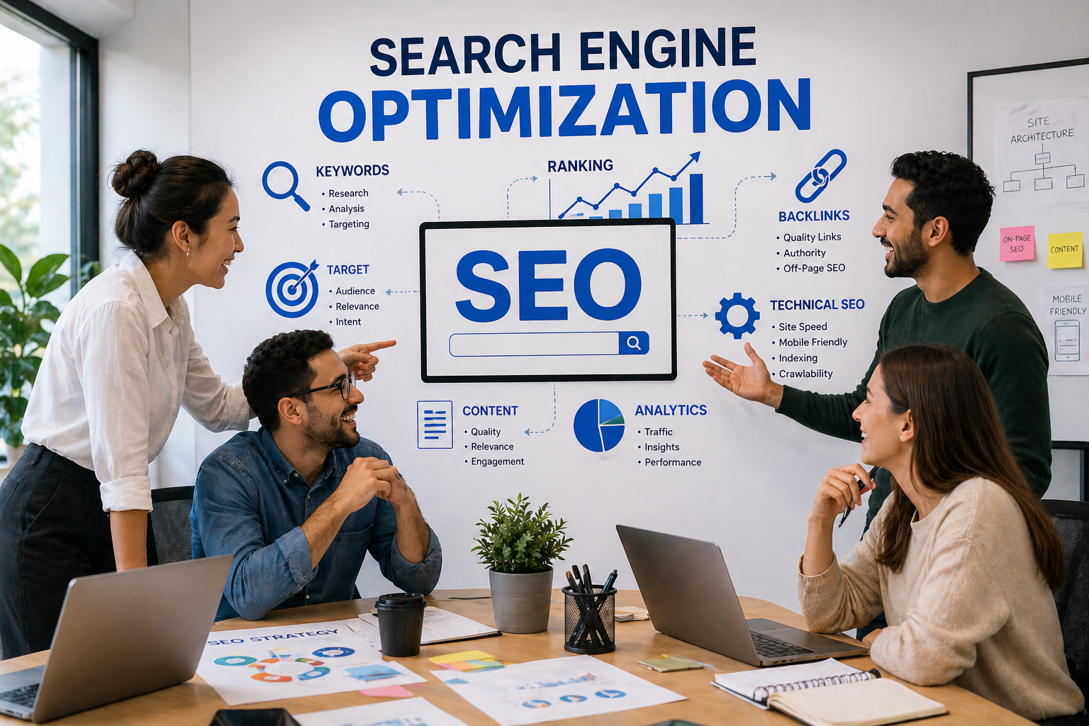 Comprehensive SEO services in Qatar managed by the Best SEO Company.